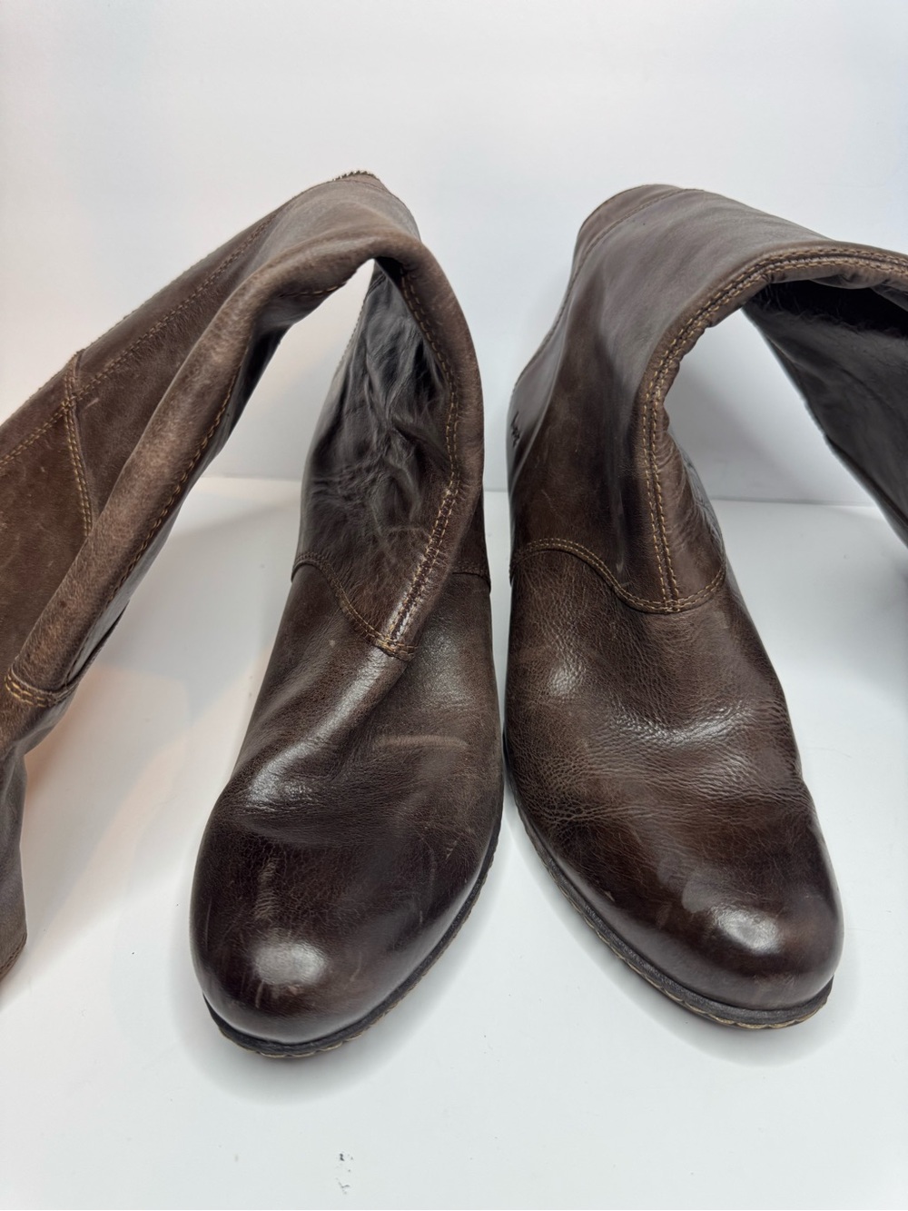B.O.C Brown Leather Knee High Boots Womens Size 10
